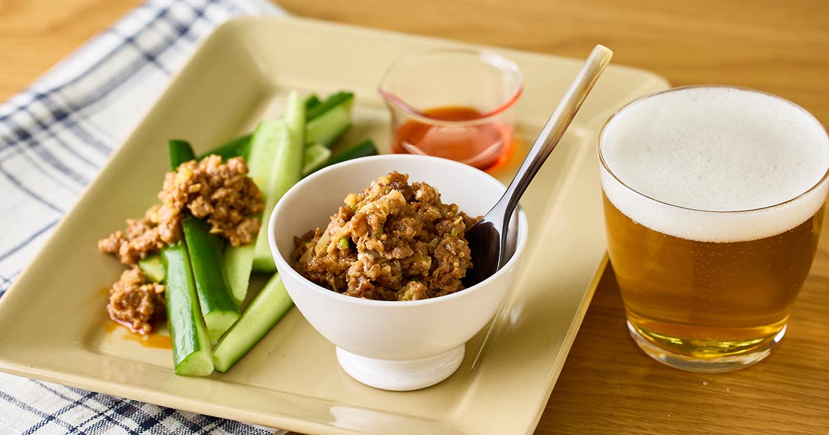 メインビジュアル:楽しみ方は無限大! 旨味がギュッと詰まった「坦々肉味噌」〈家飲みおつまみレシピ〉