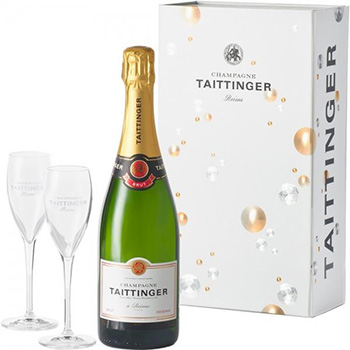 テタンジェ ブリュット レゼルヴ 750ml グラス付ギフトセット