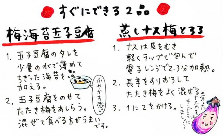 すぐにできる2品