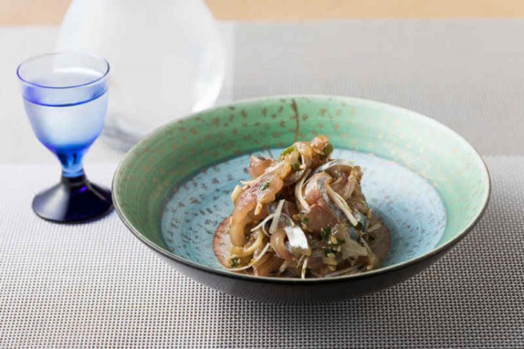 青魚の青唐たたき