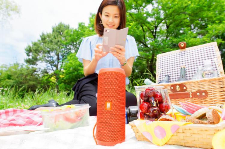 音楽をスピーカーで!JBL FLIP4がオススメです。