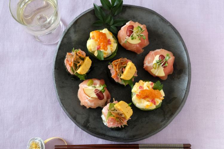 コンビニ食材のアレンジ手まり寿司