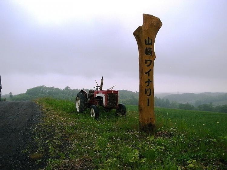 広大な畑のなかにポツンと看板がある