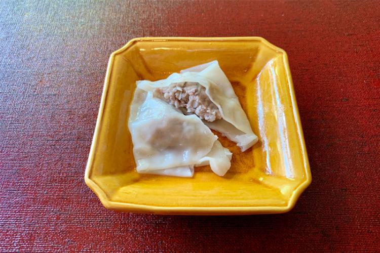 あんかけきのこ水餃子(断面)