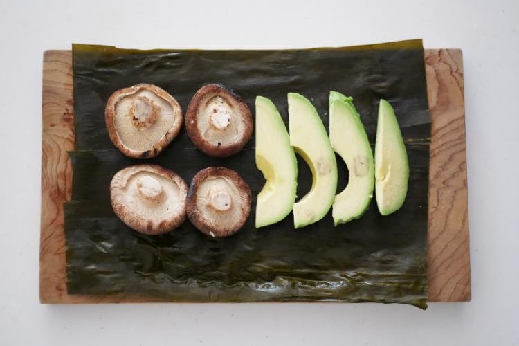 椎茸とアボカド