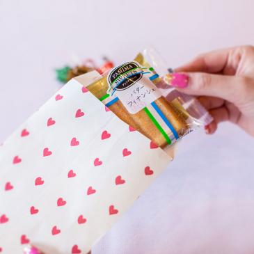 サイズにあったミニパッケージにワンポイントアクセント