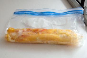 レンジで出汁巻き玉子後